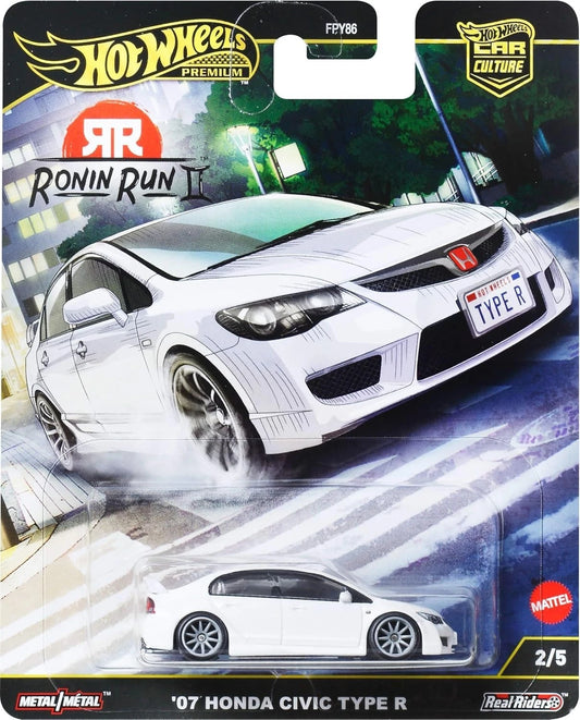 HOT WHEELS HONDA CIVIC TYPE R FD2 WHITE RONIN RUN 2