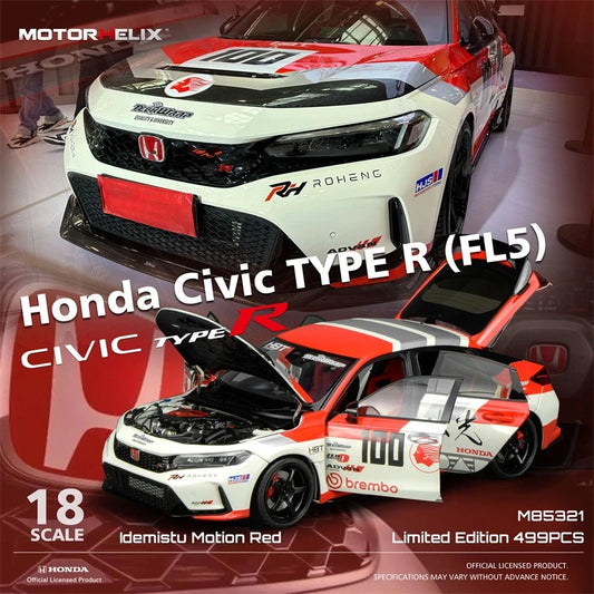MOTORHELIX 1/18 Honda Civic TYPE R FL5 IDEMITSU RED - M85321