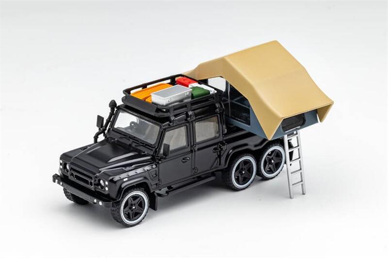 G.C.D 1/64 Land Rover Defender 110 6x6 Pick up with Accessories, kahn Modified