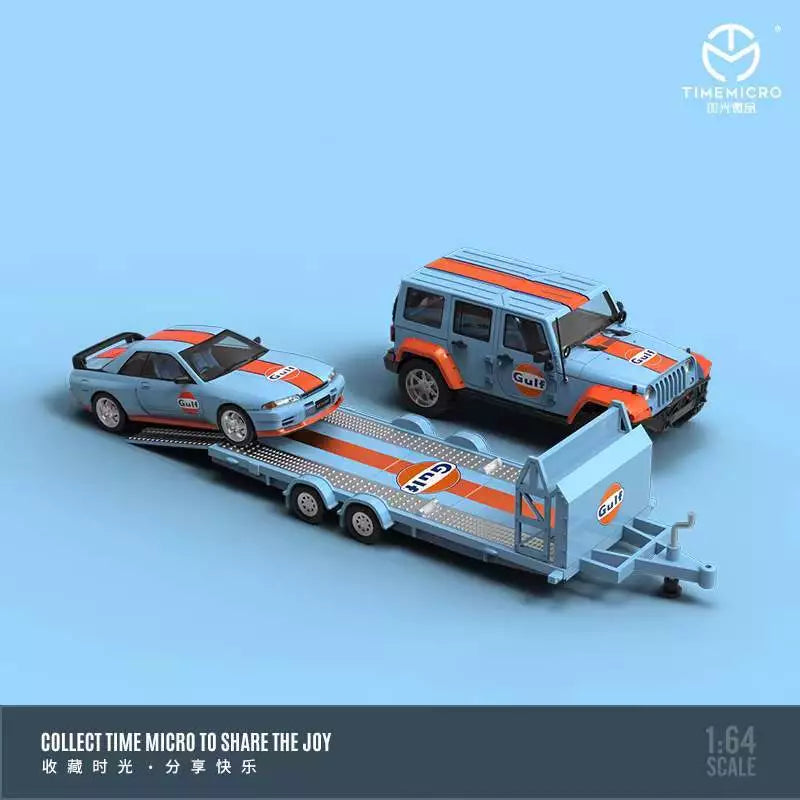 Time Micro 1/64 Nissan R32 Gulf Trailer Set