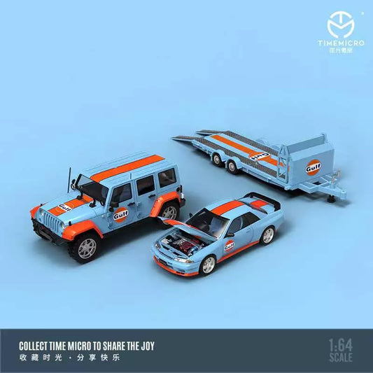 Time Micro 1/64 Nissan R32 Gulf Trailer Set