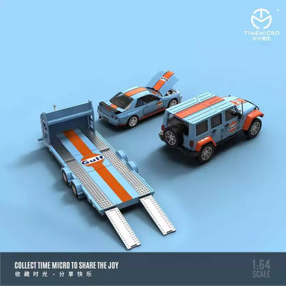 Time Micro 1/64 Nissan R32 Gulf Trailer Set