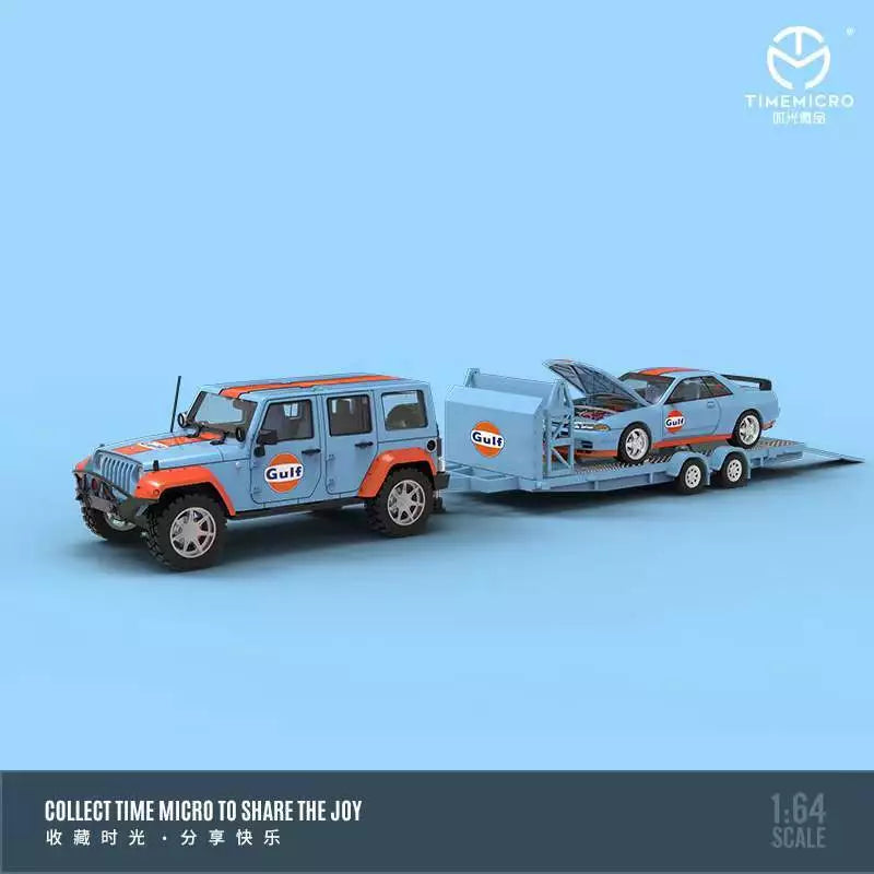 Time Micro 1/64 Nissan R32 Gulf Trailer Set