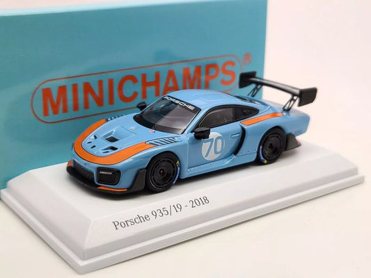 MINICHAMPS 1/64 2018 PORSCHE 935/19 3.8L Twin Turbo Flat6 Laguna Seca Gulf #70