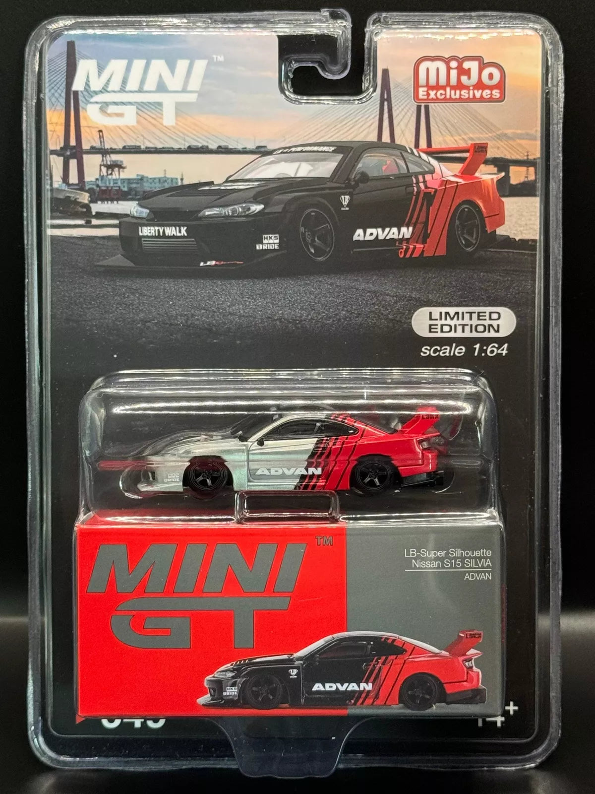 MINI GT #649 1/64 Nissan LB-Super Silhouette S15 SILVIA ADVAN (RHD) - BLISTER PACK * CHASE *