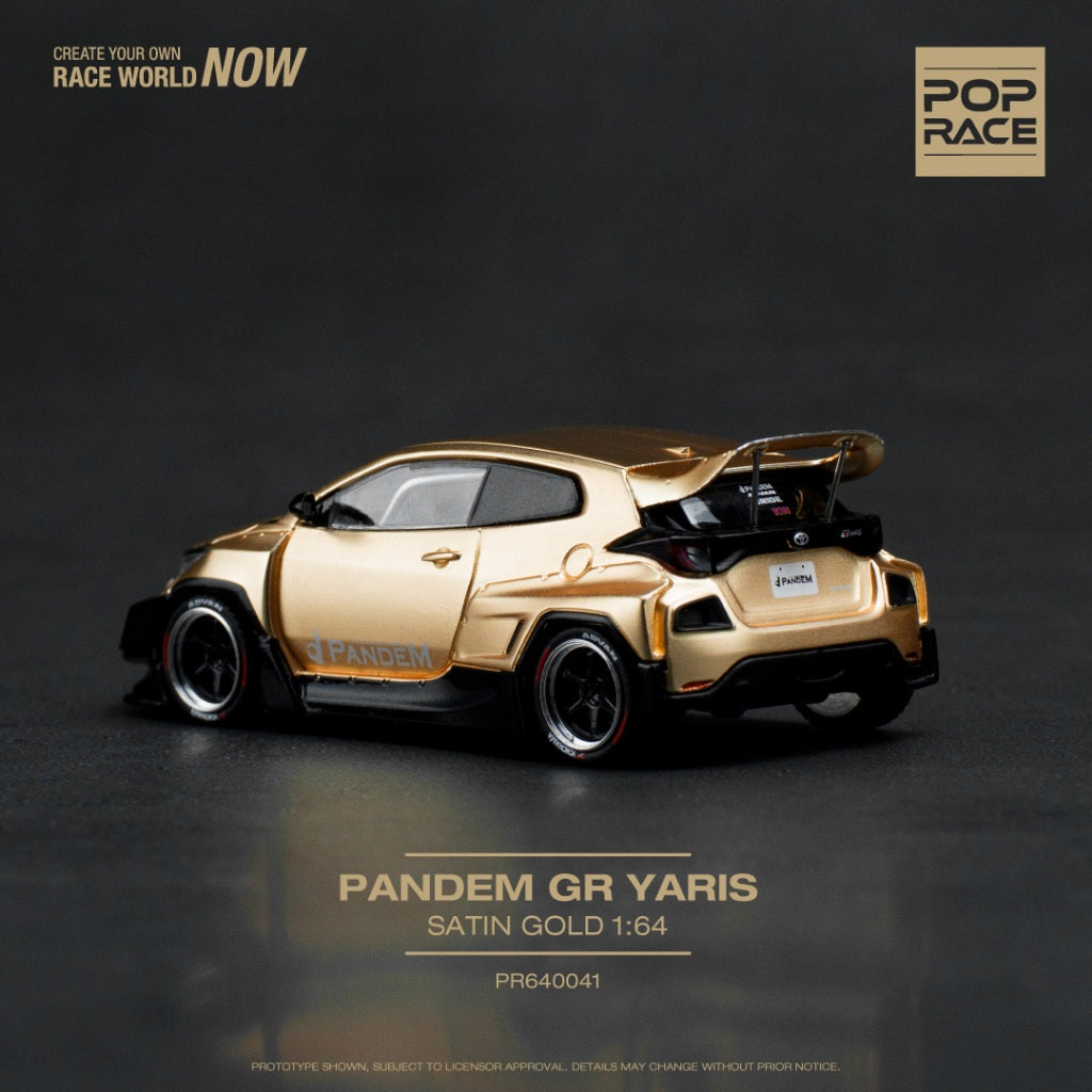 POP RACE 1/64 PANDEM TOYOTA GR YARIS GOLD PR64-0041