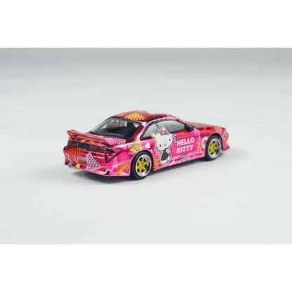 TARMAC WORKS 1/64 VERTEX SILVIA S14 HELLO KITTY CHROME PINK APA XPO 2025 EXCLUSIVE