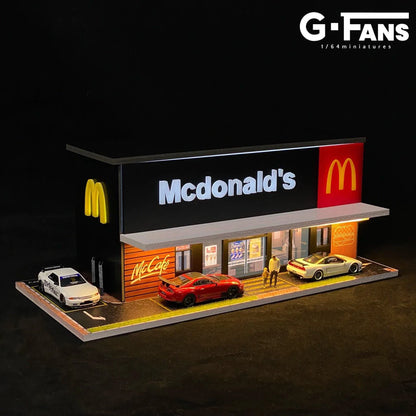G.Fans 1:64 Diorama McDonald's Fast Food Building