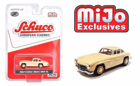 Schuco 1:64 MiJo Exclusives - European Classics - Mercedes-Benz 300 SL (Ivory) - Limited to 1200 pieces