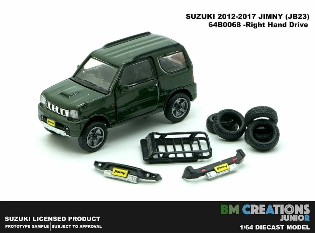 BM Creation 1/64 Suzuki Jimny (JB23) Green (Right Hand Drive) Japan Special 660cc Engine