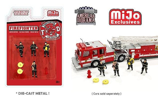 American Diorama 1:64 Mijo Exclusives Figures Firefighters Set Limited edition