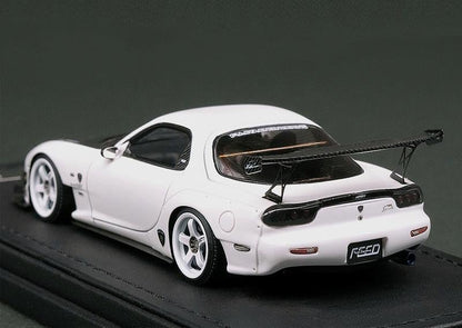 IGNITION MODEL IG2187 1/43  FEED RX-7 (FD3S) White with carbon bonnet