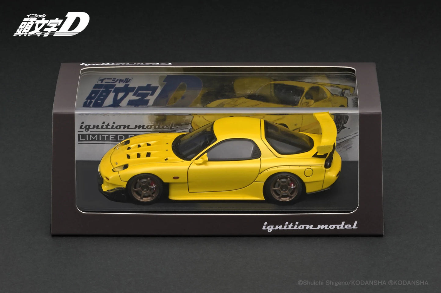 IGNITION MODEL 1/43 IG 2869 INITIAL D Mazda RX-7 (FD3S) Yellow