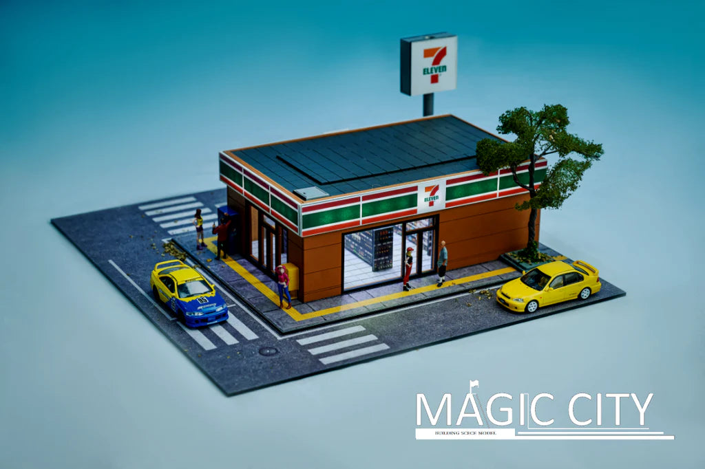 Magic City 1:64 Diorama Spoon Tuner Set 7-Eleven Store - 110039