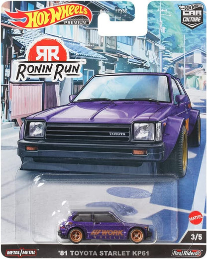Hot Wheels Car Culture Ronin Run '81 Toyota Starlet KP61