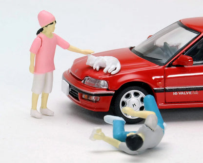 DioColle 64 1/64#Car Snap 02a Car Wash (TLV-NEO Honda Civic 25XT Exclusive Color Included) Accessory & Complete Mini Car Set