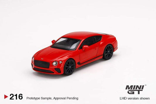 Mini GT #216 1/64 Bentley Continental GT St James Red - RHD