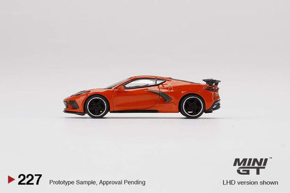 MINI GT #227 1:64 Chevrolet Corvette Stingray Sebring Orange Tintcoat