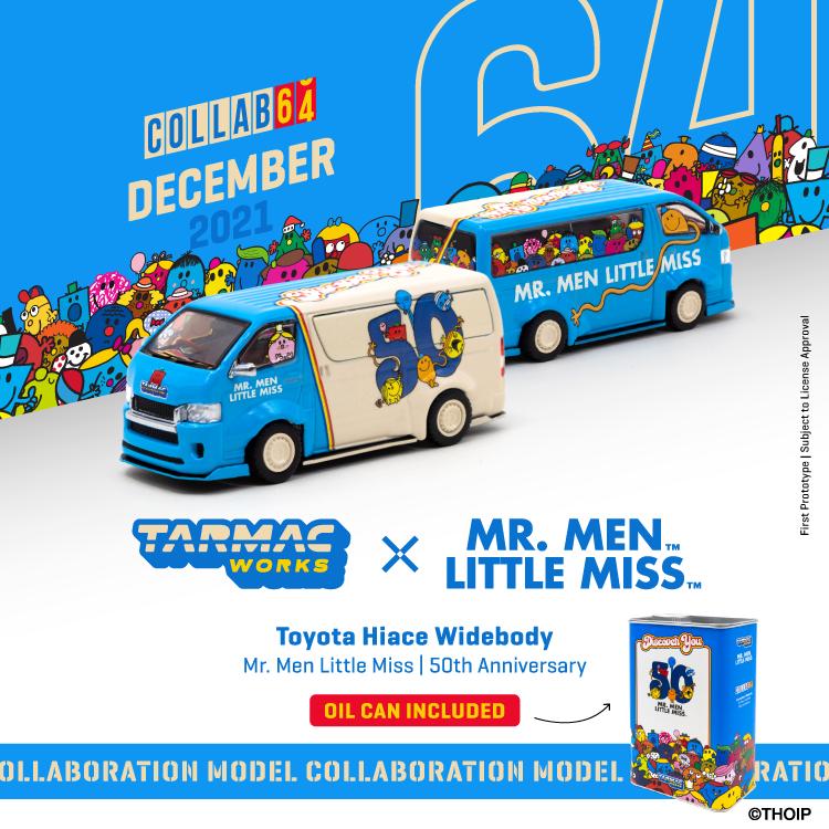 Toyota Hiace Widebody Mr. Men Little Miss 50th Anniversary *** With metal oil can *** *** Collaboration with Mr. MenLittle Miss ***