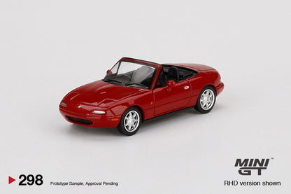 Mini GT #298 1/64 Eunos Roadster  Classic Red - RHD