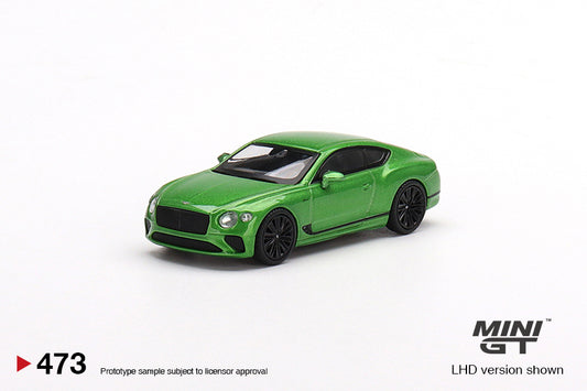 MINI GT #473 1/64 Bentley Continental GT Speed 2022 Apple Green (RHD )