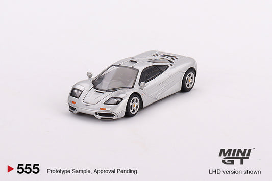 MINI GT #555 1/64 McLaren F1 Magnesium Silver (LHD)