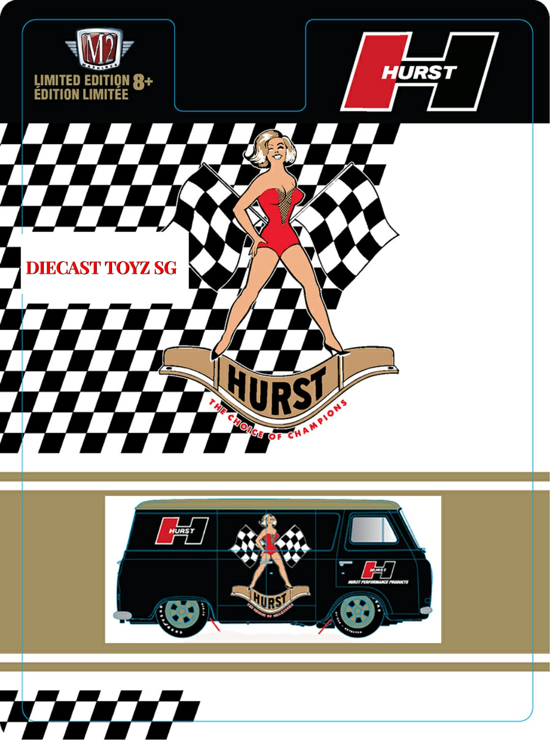 * PRE ORDER * M2 Machines 1:64 Hobby Exclusive Ford Econoline HURTS Edition Limited Edition