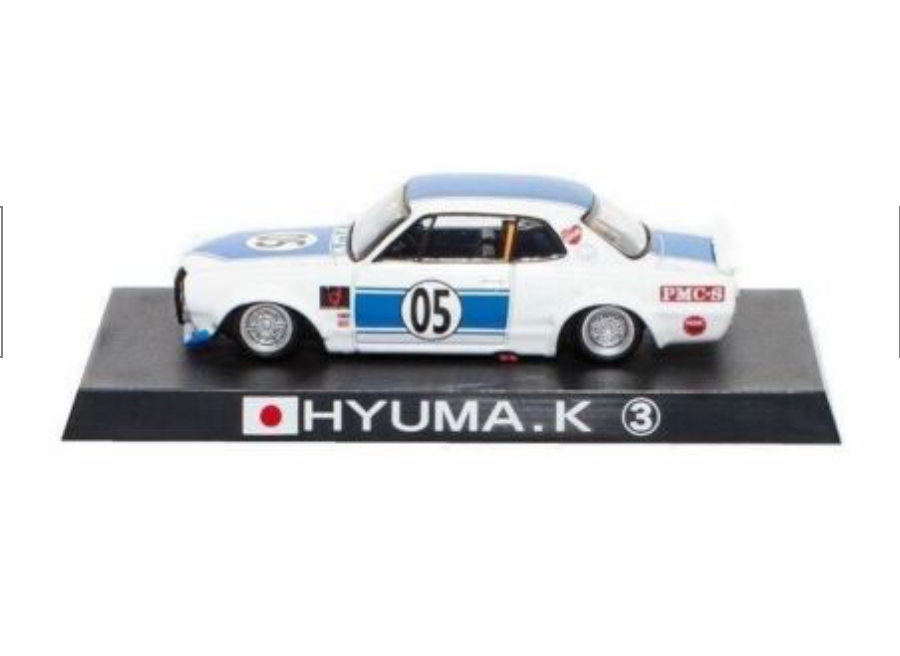 Aoshima 1:64 Scale LB Works Shop Exclusive LB Nissan Skyline Mazda RX3 with Diorama Set of 4