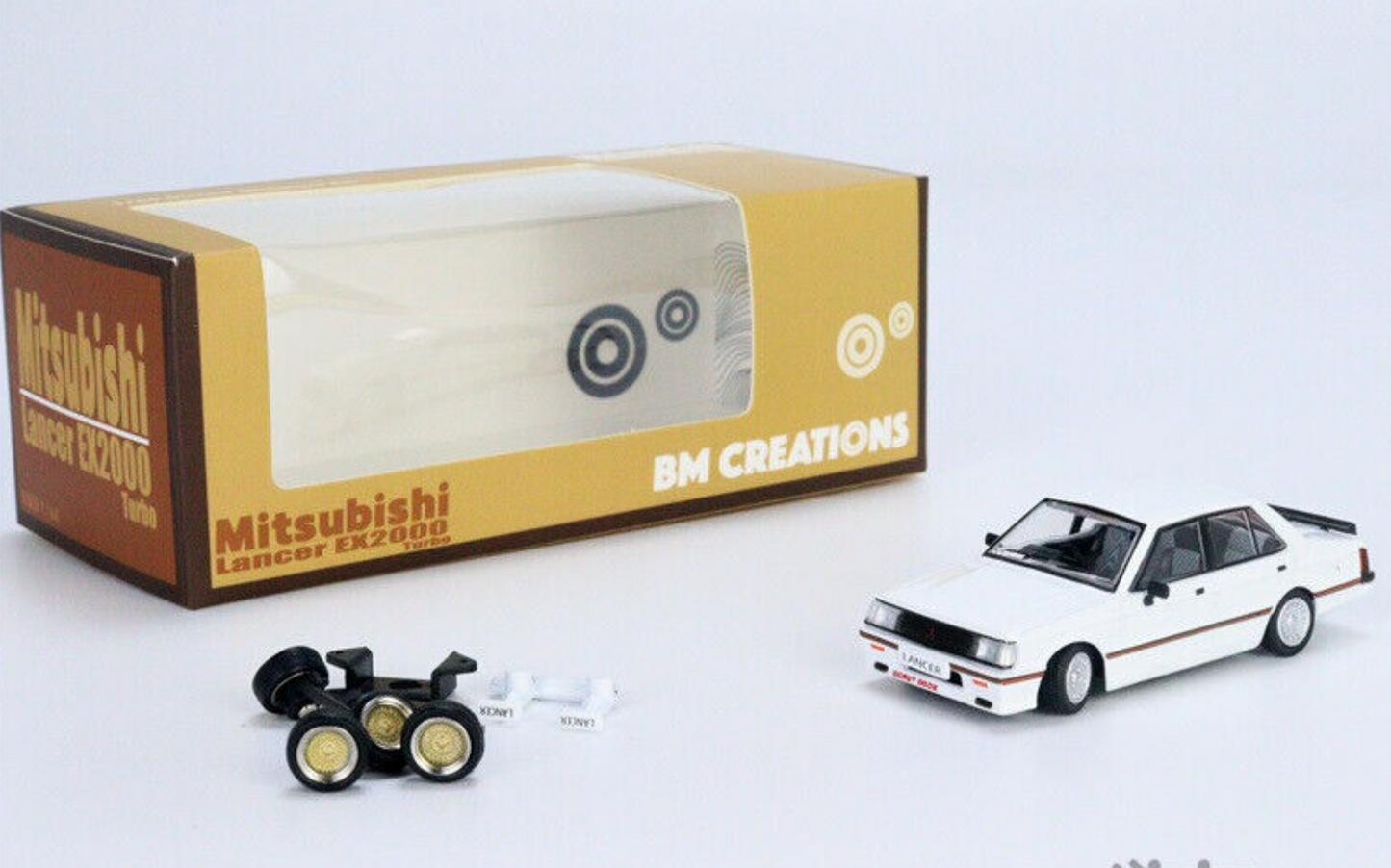 BM Creations 1:64 Mitsubishi Lancer EX2000 Turbo WHITE (RHD) (Diecast Car)