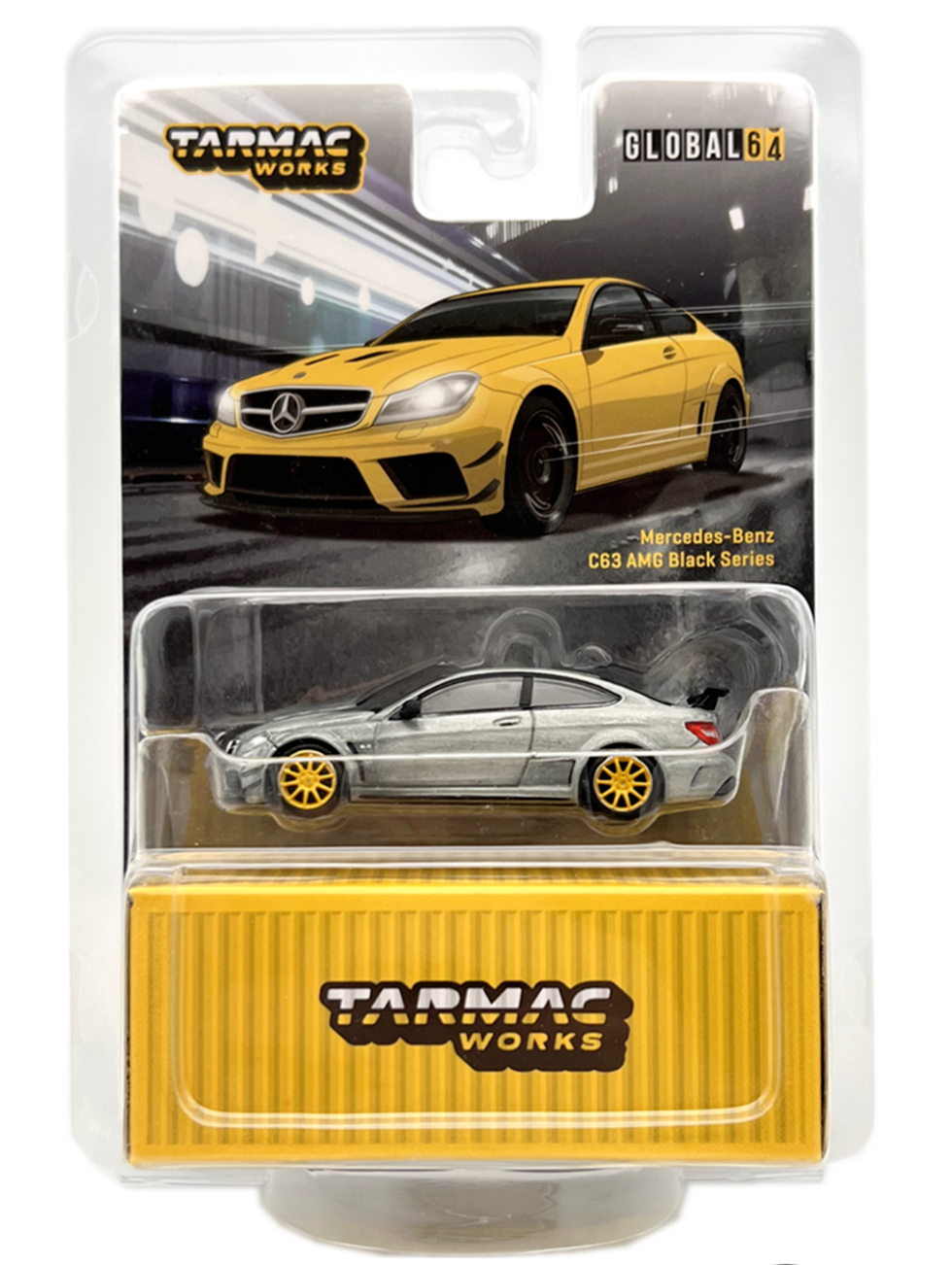Tarmac Works 1:64 Mercedes-Benz C63 AMG Black Series (Yellow) CHASE