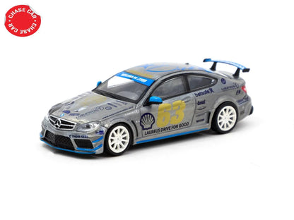 TARMAC WORKS 1:64 MERCEDES-BENZ C63 AMG COUPÉ BLACK GUMBALL 3000 - CHASE
