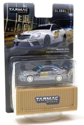 TARMAC WORKS 1:64 MERCEDES-BENZ C63 AMG COUPÉ BLACK GUMBALL 3000 - CHASE