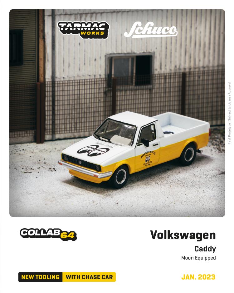 * PRE ORDER * Tarmac Works 1/64 Volkswagen Caddy Moon Equipped- COLLAB 64