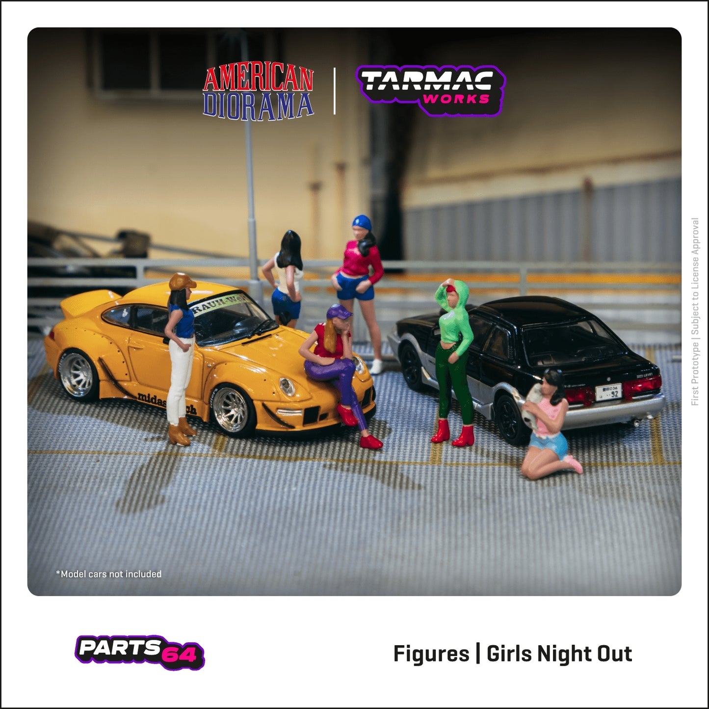 * PRE ORDER * American Diorama X Tarmac Works 1/64 Figures - Figures Set Girls Night Out- COLLAB64