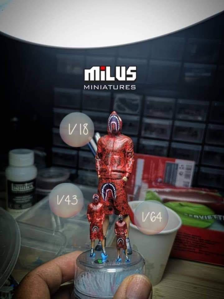 MILUS MINIATURES - RED CAMO SHARK JACKET - 1/64