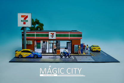 Magic City 1:64 Diorama Spoon Tuner Set 7-Eleven Store - 110039