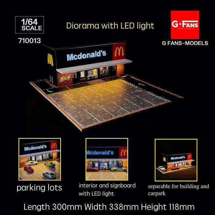 G.Fans 1:64 Diorama McDonald's Fast Food Building