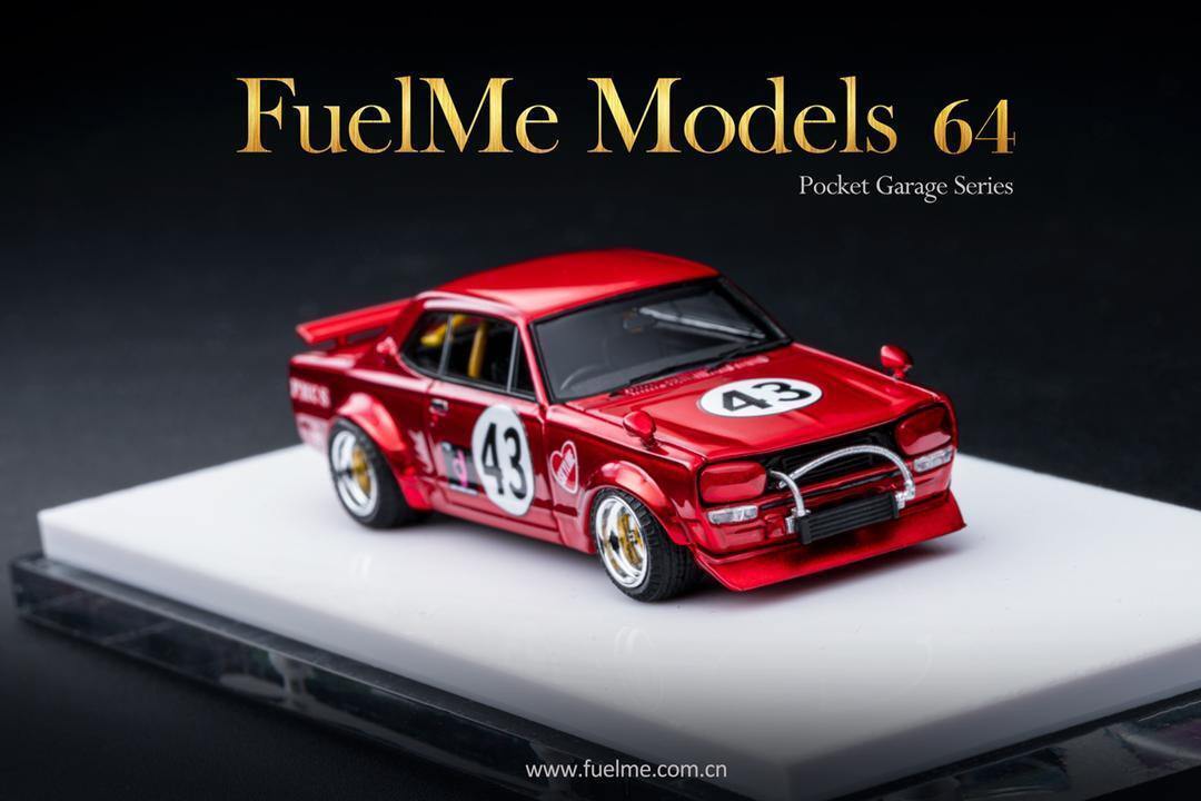 Fuel Me Models 1:64 Charasuka Works Nissan Skyline GTR Metallic Red –  Diecast Toyz SG