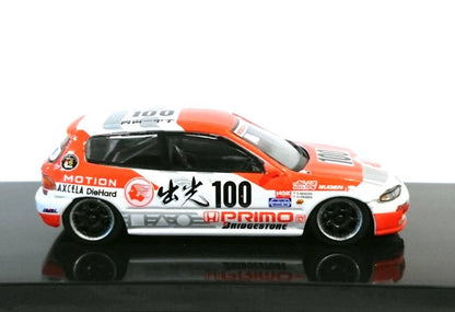 Tarmac Works 1/64 HONDA CIVIC EG6 Group A Racing Idemitsu Motion JTCC Livery #100